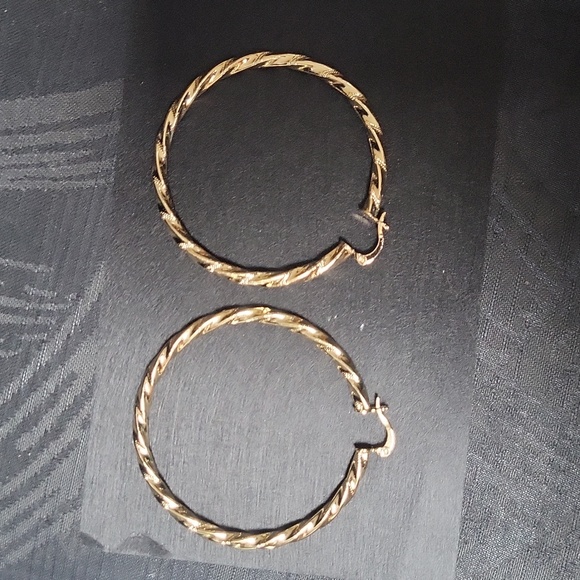 COPY - Gold plated hoops - Picture 2 of 2